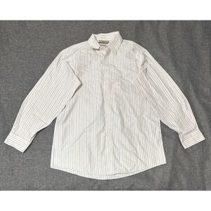 Roundtree &‎ Yorke Tailored Fit Men's 16 1/2 35 Striped Long Sleeve Shirt